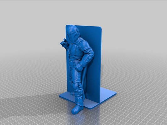 mandaloriano suporte livro armas by frikarte3d bebê yoda suportes livros estrela guerras 3d print model - Mito3D