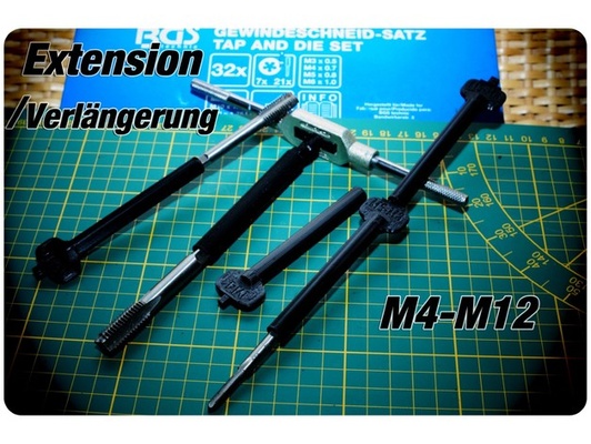 tap wrench extension - gewindeschneider verl ngerung m4-m12 by alexhallo 4kant gewindebohrer iso schneidmutter vierkant vierkantaufnahme wendeisen 3d print model - Mito3D