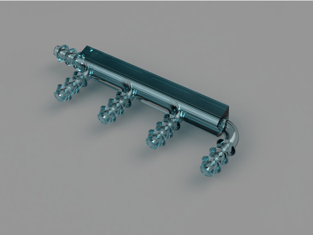 tubing splitter - 5 3 16 id by bubsbuilds connector fitting manifold 3D print model - Mito3D