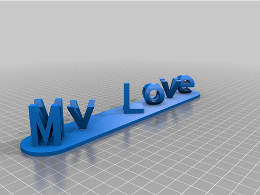 bloquer lettres my l'amour by natinformatique personnalisé 3d print model - Mito3D