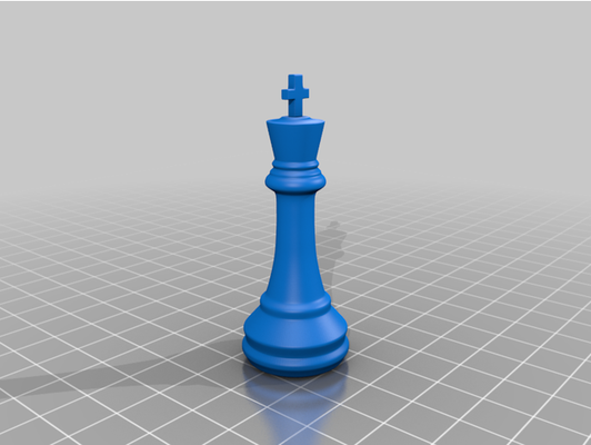 schach könig by abonnieren 3d print model - Mito3D