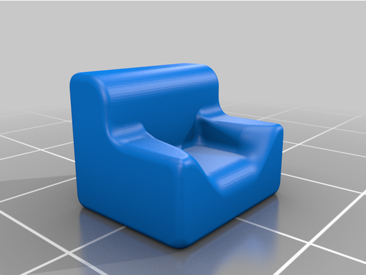 h0 armchair by jos rc scale building trains modellbau modelleisenbahn 3d print model - Mito3D