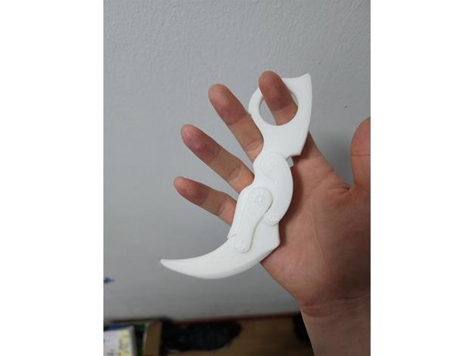 csgo rétractable karambit couteau by cabra165 pliant 3d print model - Mito3D