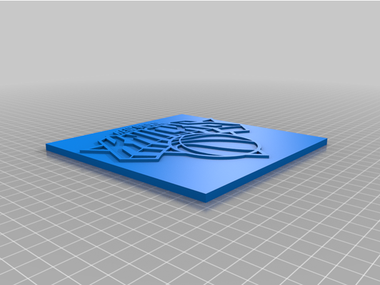 york knicks logo by jerez g 3d print model - Mito3D