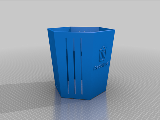 recycle bin lixeira recicl vel by junorr recycling trash-bin trashcan trash can 3d print model - Mito3D