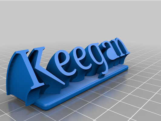 keegan by papblo personalizado 3d print model - Mito3D