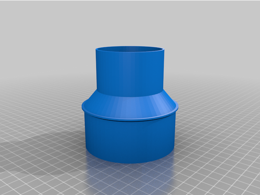 my customized vacuum hose adapter by freezetag50 3d print model - Mito3D