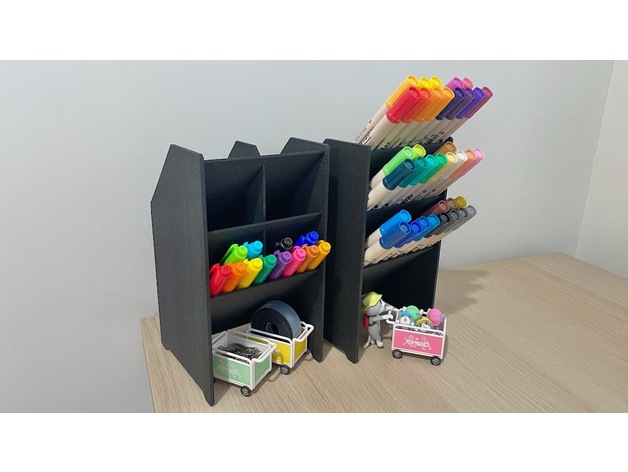 q1 pen holder by jasonleung8866 3dprinting desk deskorganizer desktop diy easy print penholder storage 3D print model - Mito3D