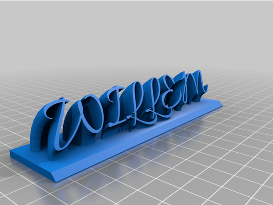 willem nametag 3 by ronnybotha34 customized 3d print model - Mito3D