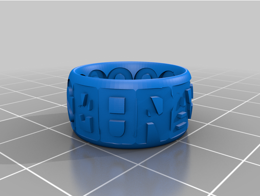 wedding ring 2 by naseerah786 customized 3d print model - Mito3D