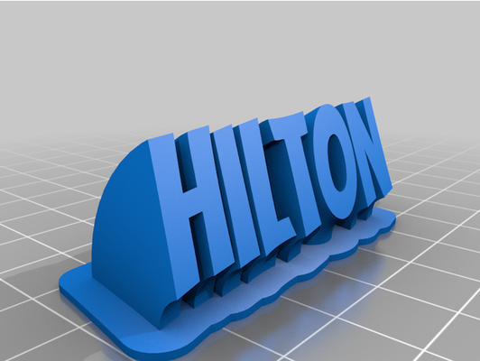 hilton by benny kramer personnalisé 3d print model - Mito3D