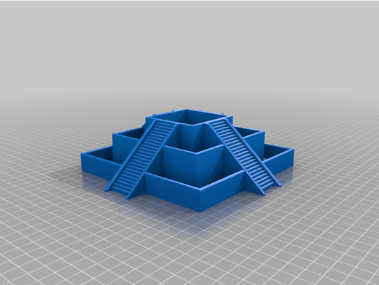 azteca templo planta maceta remezclar by i plantador 3d print model - Mito3D