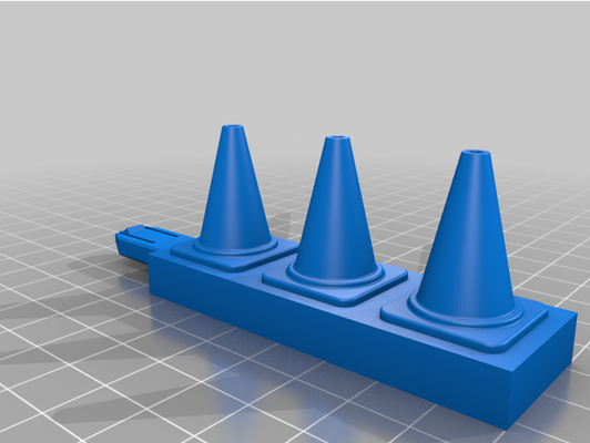 carrera fenda carro freio marcador cones by corrida estrada 3d print model - Mito3D