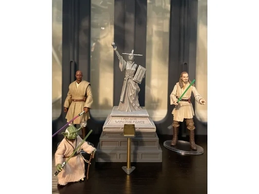 galassia s bordo jedi statua riser piedistallo by axekando coruscant diorama disney parchi dok ondar vigore sacerdotessa galassie tempio stella guerre 3d print model - Mito3D