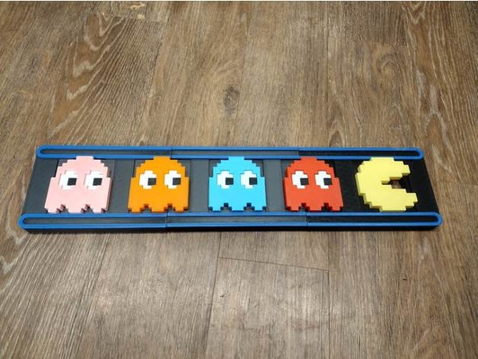 pac hombre arte placa pared or leyendas arcada gabinete by emoji 2d 3d atgames pacman fantasma videojuego vídeo juego juegos personaje montar 3d print model - Mito3D