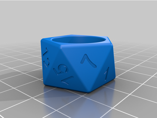 d20 ring v2 by domenica squillare rpg t20 3d print model - Mito3D