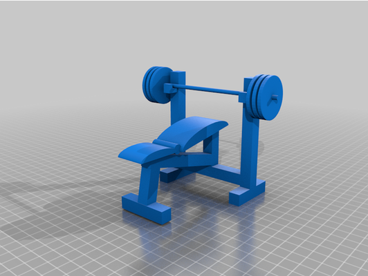 maquina supino réplica by k3x4 academia aptitud física gimnasio hogar casa musculado 3d print model - Mito3D