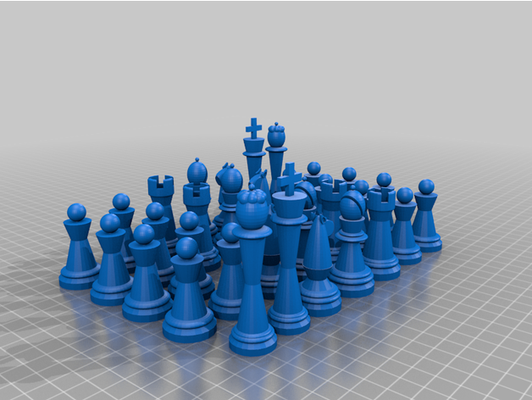 chess pieces by darkstar32 3d print model - Mito3D