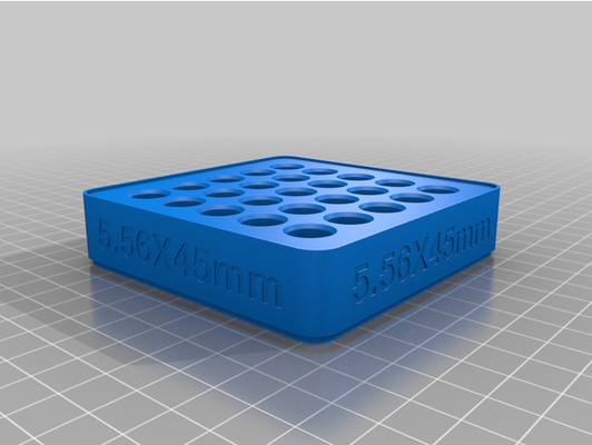 5 56x45mm stapeln geladen block by messing ring 556x45 556x45mm nato munition kugel kugeln patrone patronen halter unterstützung neuladen werkzeuge tablett 3d print model - Mito3D