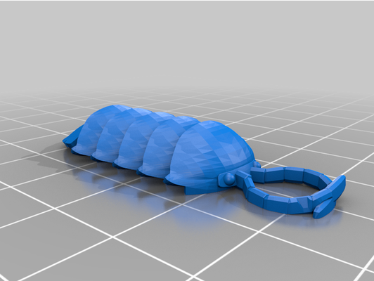 pillipup pill bug keychain by murrkyarts 3d print model - Mito3D