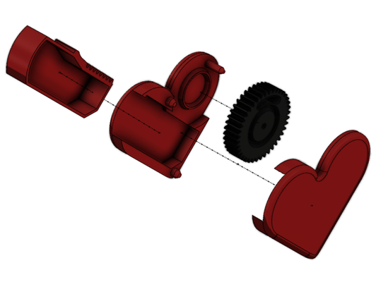 heart box by madaho assemblage assembly bague boite de rangement cadeau cadeaux coeur container cur fathers day fte des mres pres gift linear motion mecanical mecanique mothers mouvement linaire petg pillule pill pla ring rotation saint valentin valentines 3d print model - Mito3D