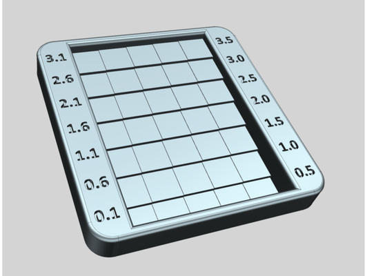 resin based lithophane calibration by mm-cnc helper thickness 3d print model - Mito3D