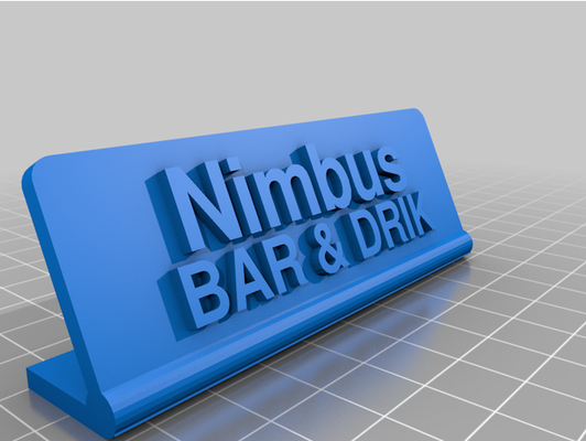 my customized customisable table sign by fantasize 3d print model - Mito3D