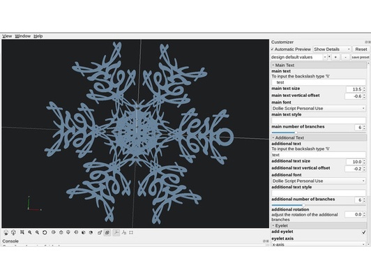 snowflake ornament by garysgeekery christmas decoration openscad 3d print model - Mito3D