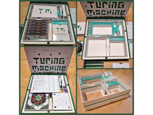 turing máquina organizador by fabmaszter juego mesa juegos inserciones embutido insertar 3d print model - Mito3D