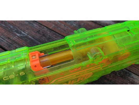 longstrike lunghezza magro pusher stantuffo tubo bloccare by pho acciaio armerie conversione kit dardo cs 6 nerf blaster 3d print model - Mito3D