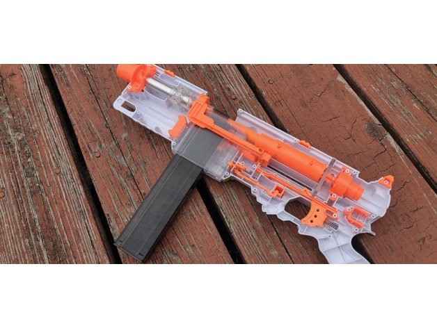 modulo longstrike dardo magro pusher by pho acciaio armerie conversione kit lunghezza cs 6 nerf blaster mod 3D print model - Mito3D