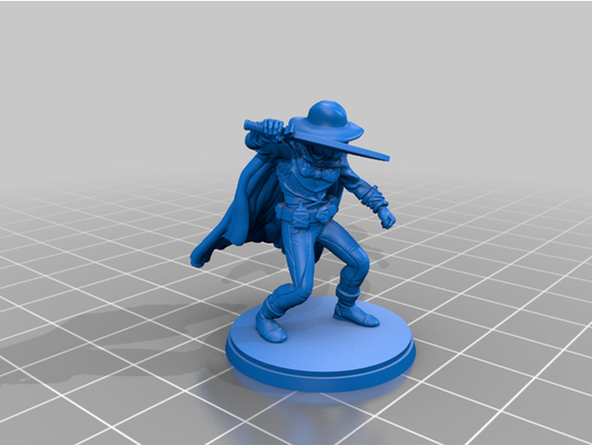 audacieux assassin by rodrimml héros miniatures mousquetaire résine méchant 3d print model - Mito3D