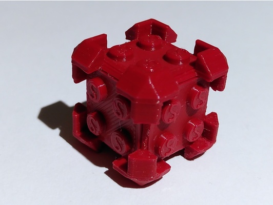 lego compatible dice by kurck d6 die 3d print model - Mito3D