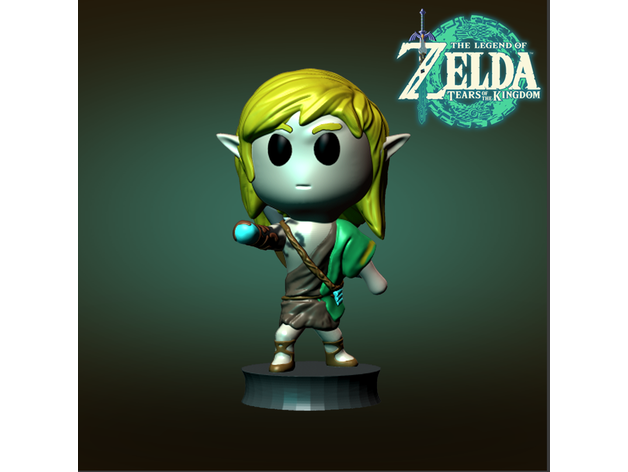 zelda double bit lien larmes of royaume by blenkhorn botw chibi légende 3D print model - Mito3D