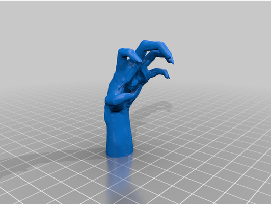 hand ding by rustyexe halloween dekoration grusel mund 3d print model - Mito3D