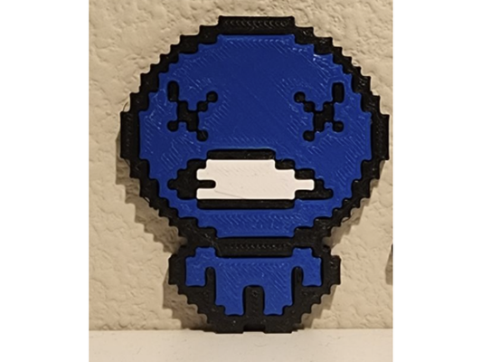 binding of isaac - blue baby character model by weesna 2d art 8 bit figure figurine figurines pixel videogame videogames video game 3d print model - Mito3D