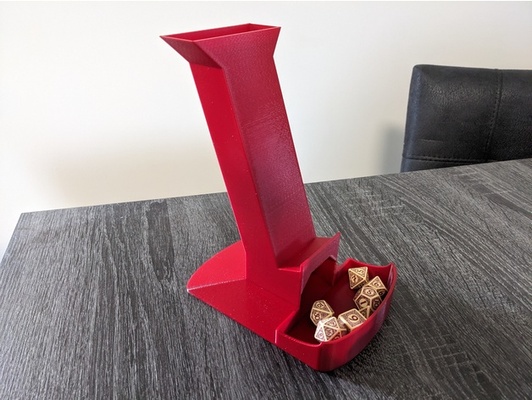 parametric dice tower & tablet stand customizable by mrstump customizer tabletop gaming 3d print model - Mito3D