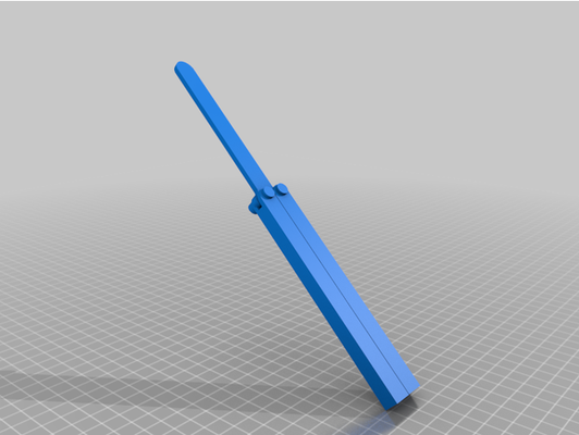 balisong messer trainer by toilettenpapiertyp 3d print model - Mito3D