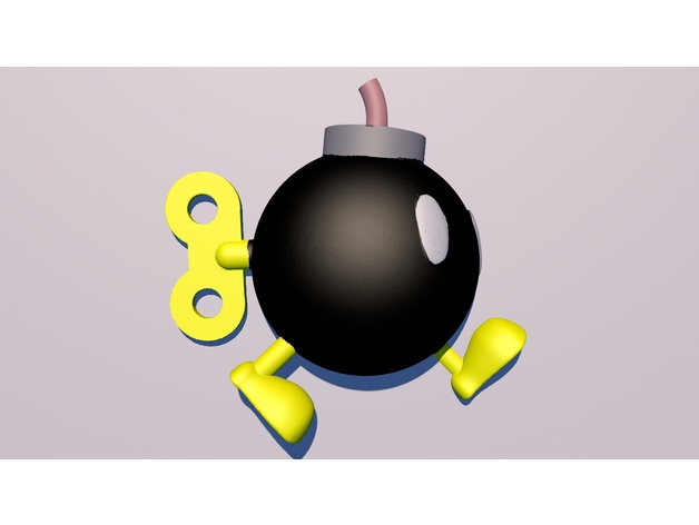 bobomb bob omb aimant remix résine by nerdy mr frigo mario nintendo super 3D print model - Mito3D