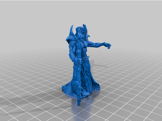 arruinado 1 necromante miniatura by camponês resinoso dnd mini masmorras dragões fantasia tampo mesa jogos morto vivo guerra 3d print model - Mito3D