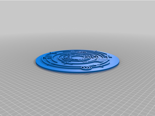 solar placa traseira by haagimus 2d arte parede espaço 3d print model - Mito3D