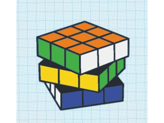 rubiks cube tenture by cooldude18 3d print model - Mito3D