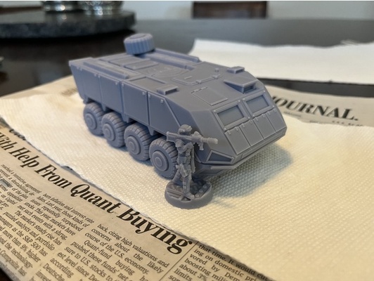 pietía blindado personal portador resina impresión by aducknamedjoe 32mm apc coche vehiculo vehículo ifv infinito juego ciencias ficción ciencia tanque guerra martillo 40k 3d print model - Mito3D