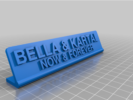 my personalizado customizável tabela placa by ekingz2022 3d print model - Mito3D