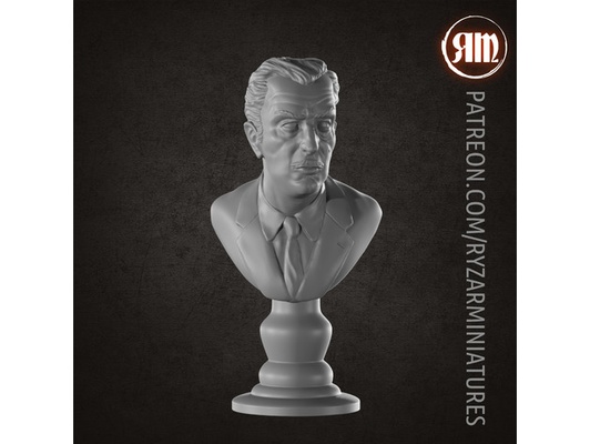 vincent precio busto by miniaturas ryzar actor obsesionado colina horror casa poe escultura 3d print model - Mito3D