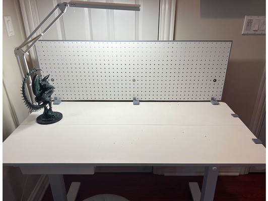 pegboard table or desk mount by italianb33f 3d print model - Mito3D