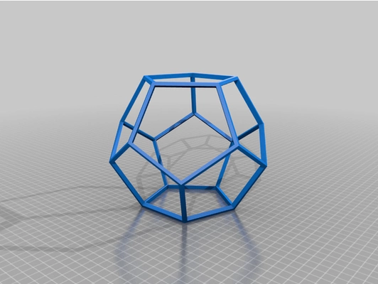 dodecaedro telaio by ziggyflairs 3dshape 3dshapes 3d geometria geometrico matematica pentagono prisma forma 3d print model - Mito3D