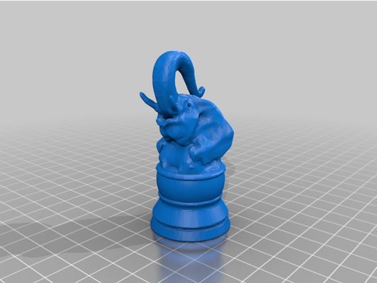 scacchi elefante by kazo65 varianti fata 3d print model - Mito3D