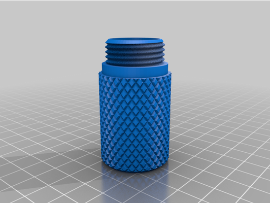 my personalizado estriado screw top recipiente h40 by hephaistos1984 3d print model - Mito3D