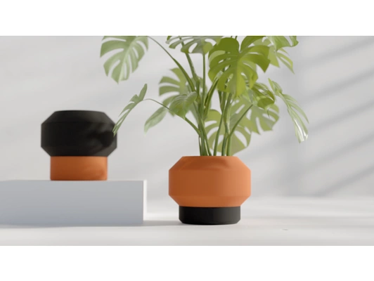 minimaliste planteur by demi teinte projet nettoyer décoration conception jardin jardinage plante pot plantes 3d print model - Mito3D